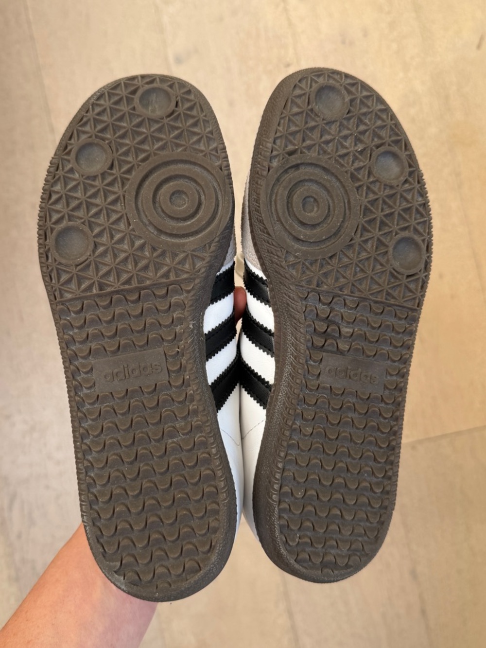 Adidas Sambas White with Black Stripes - Picture 5 of 5
